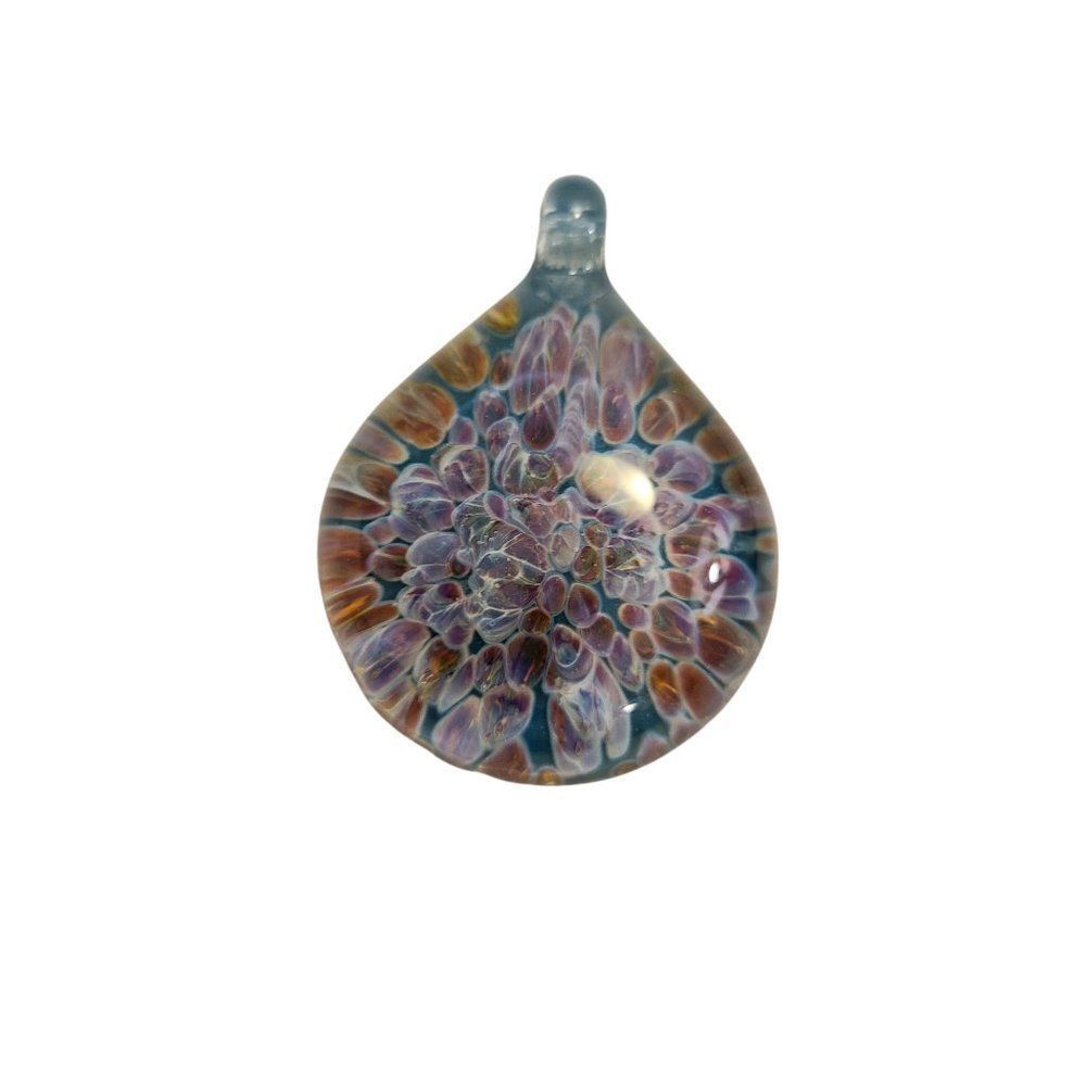 Large Art Glass Crysanthamum Flower Drop Pendant‎ Ornament